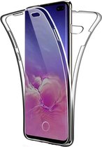 Samsung S10 Plus Hoesje 360 en Screenprotector in 1 - Samsung Galaxy S10 Plus Case 360 graden Transparant