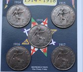One Penny Coins-Muntstukken 1914-1918