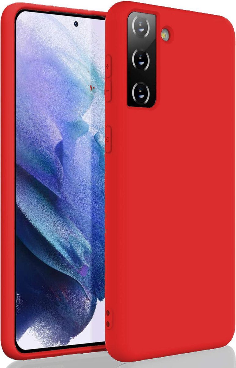 HB Hoesje Geschikt voor Samsung Galaxy S21 - Rood - Siliconen Back Cover