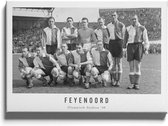 Walljar - Feyenoord '48 - Zwart wit poster met lijst