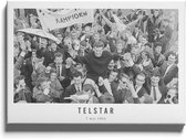 Walljar - Telstar supporters '64 - Zwart wit poster met lijst