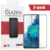 2-pack BMAX Glazen Screenprotector geschikt voor de Samsung Galaxy S20 FE Full Cover Glas / Volledige dekking / Beschermglas / Tempered Glass / Glasplaatje