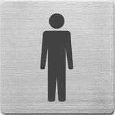 Alco AL-450-2 Pictogram RVS 90x90x1mm - WC Mannen -