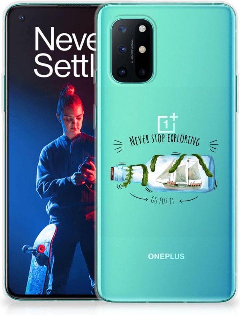OnePlus 8T Telefoonhoesje met Naam Boho Bottle