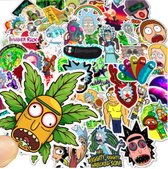 Rick and Morty stickers - 50 stuks - Rick and morty - Pickle rick - Rick and morty hoodie - Rick and morty kleding - Stickers volwassenen - Stickers kinderen - Laptop stickers