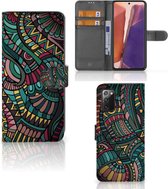 GSM Hoesje Geschikt voor Samsung Galaxy Note 20 Flip Case Aztec