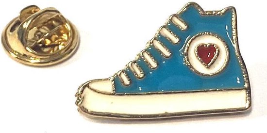 Sneaker Gymp Sportschoen Emaille Pin Blauw 2.5 cm / 1.6 cm / Blauw Wit Goudkleurig