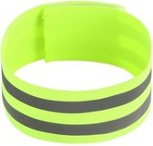 Armband - beenband - 4 stuks- elastisch fluo geel - reflectie