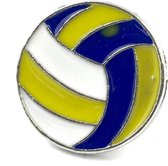 Volleybal Emaille Pin 1.8 cm / 1.8 cm / Blauw Geel Wit