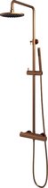 Brauer Copper Edition stortdoucheset - hoofddouche 20cm - staafhanddouche - geborsteld koper PVD