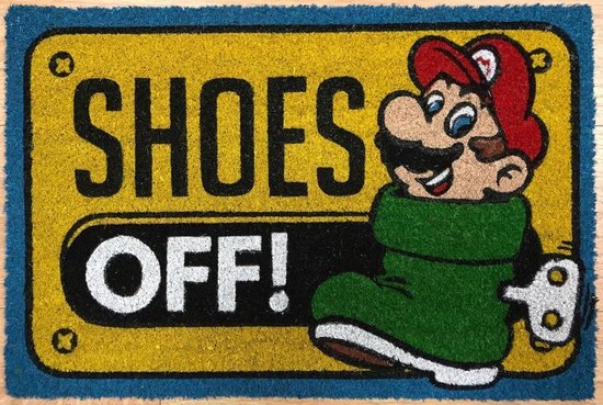 Super Mario Deurmat – Shoes Off!
