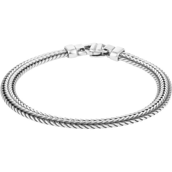 Schotel Gooey elegant Selected Jewels 925 Sterling Zilveren Sara Armband (Lengte: 20.00 cm) -  Zilver,Zwart | bol.com