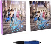 LikeMe 2-delig schoolset. 1 Ringmap A4 + 1 Elastomap A4. + 1x EXTRA Stylus Pen Blauw.