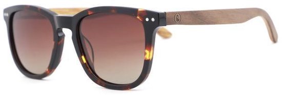 GQUEEN Retro Wood Polarized Sunglasses Mens Womens UV400 Protection, 1 Shiny Black Silver