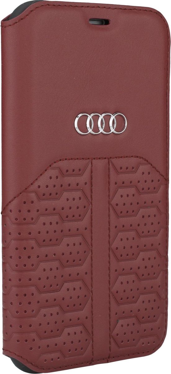 Audi hoesje - Merlot - iPhone 12 Mini - Book Case - A6 Serie - Genuine Leather