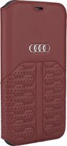 Audi hoesje - Merlot - iPhone 12 Mini - Book Case - A6 Serie - Genuine Leather