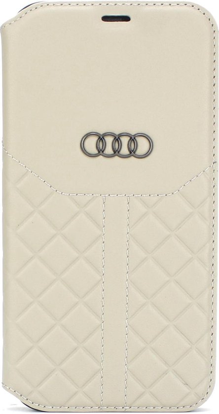 Audi Apple iPhone 12 / 12 Pro Blau Book-Case hul Q8 Serie - Genuine Leather  - NT Mobiel Accessoires - Niederlande