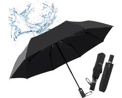 Beefree 100% glasvezel duurzame paraplu - 103cm - UV bescherming - zwart