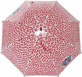 Paraplu Kukuxumusu lang tranparant rood Vliegen