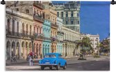 Wandkleed Cuba - Kleurrijke Spaanse architectuur bij Cuba in Noord-Amerika Wandkleed katoen 90x60 cm - Wandtapijt met foto