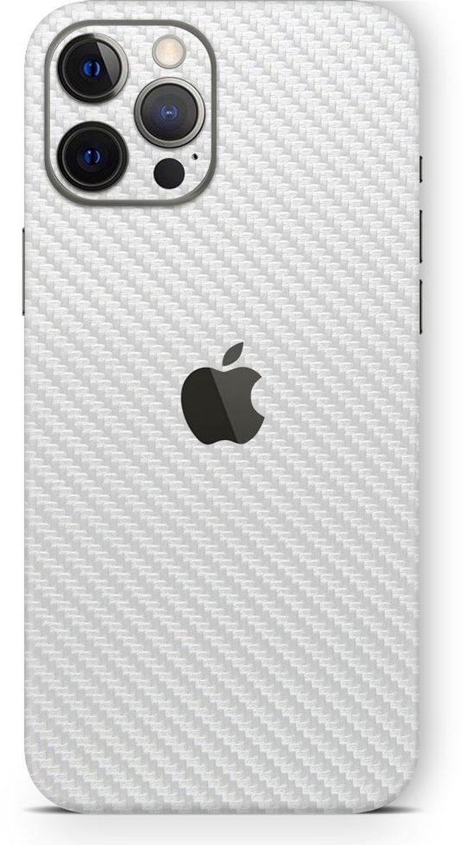 iPhone 12 Pro Max Skin Carbon Wit - 3M Sticker