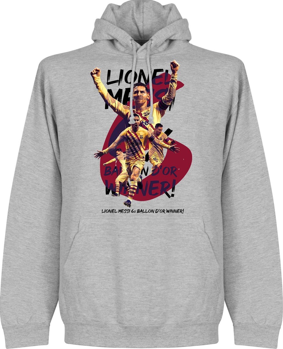 Messi Ballon D'Or 2019 Hoodie - Grijs - M