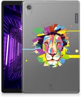 Tablet BackCover Lenovo Tab M10 HD (2de generatie) Siliconen Hoesje Super als Cadeautjes voor Jongens Lion Color met doorzichte zijkanten