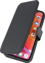 MP Case - Echt leer hoesje iPhone X / Xs bookcase wallet cover - Zwart