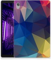 Silicone Tablet Hoes Lenovo Tab M10 HD (2de generatie) Hoesje Polygon Dark met doorzichte zijkanten