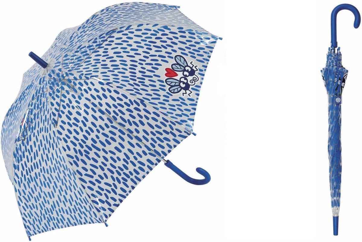 Parapluie volant Kukuxumusu long bleu transparent | bol.com