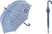 Paraplu Kukuxumusu lang tranparant blauw vliegen