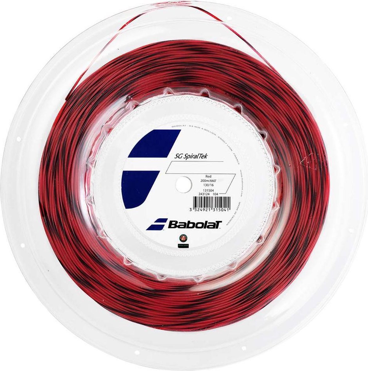 Babolat SG Spiraltek 1.35 Rood 200 Meter Tennissnaar bol