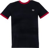 Fred Perry T-shirt - Mannen - navy/rood