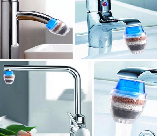 Filtre à Eau Pour Robinet De Cuisine – Système 6 Couches Au Charbon Actif, Anti-éclaboussures, Installation Sans Outil (diamètre 15-32 Mm)