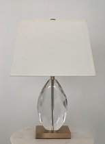 Tafellamp - Bedlamp - Slaapkamer lamp - Luxe - Moderne - Glas - Crystal - Metalen poten goudkleur - Maisonci