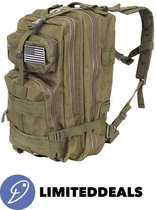 Militaire survival rugzak (Olijf) Groen - 38L inhoud - Scheur & Slijtvast - Comfortabele backpack rugzak - LimitedDeals