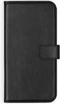 Selencia Hoesje Geschikt voor Samsung Galaxy S21 Plus Hoesje Met Pasjeshouder - Selencia Echt Lederen Bookcase - Zwart