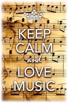 Wandbord - Keep Calm And Love Music