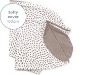 Doomoo Softy Cover - Hoes voor Klein Voedingskussen Softy - Biologisch Katoen -  150 cm - Risotto Taupe