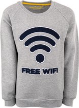 Stones and Bones Jongens Sweater Imagine Free Wifi M.Grey - 128