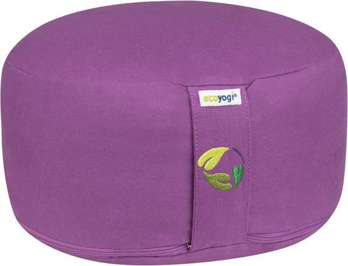 Bol.com Meditatiekussen Ecoyogi Paars / Lavendel Standaardmaat 15 cm x 30 cm (Hoogte x Diameter) – Wasbare Buitenhoes – Aanpasba... aanbieding