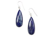 Zilveren oorbellen Lapis Lazuli 925 zilver (incl. oorbel stoppers)