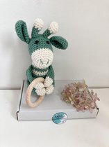 Knuffel met bijtring giraffe