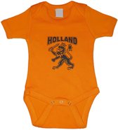 Baby rompertje Holland | Oranje rompertje zwarte leeuw | cadeau papa mama opa oma oom tante | Heimweecadeautje | maat 80