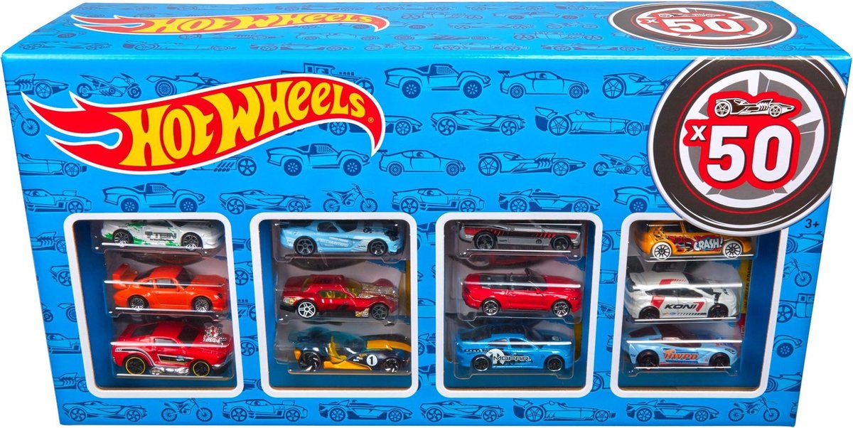 Regenjas T beet Hot Wheels 50-auto diecast Cadeauverpakking | bol.com