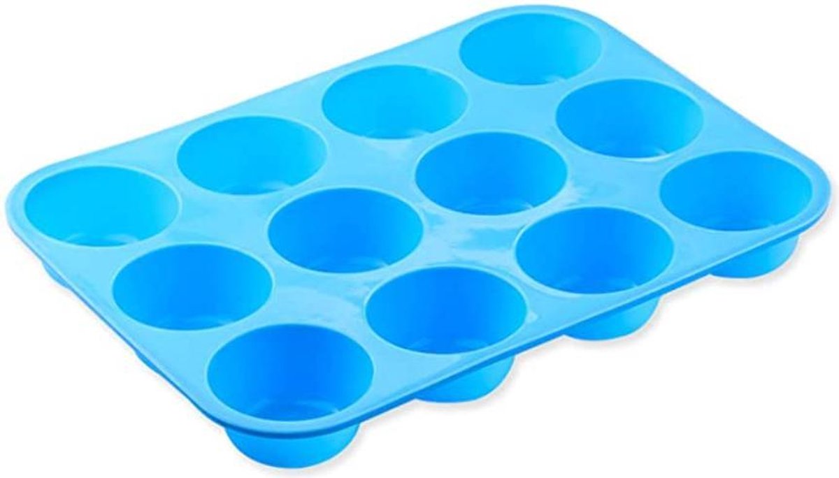 ZijTak - bakvorm - cupcake vorm - 12 stuks - silicone - muffinbakvorm - muffinvorm - gratis verzending - blauw