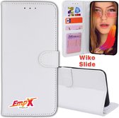EmpX Telefoonhoesje - Book Case - Geschikt Voor Wiko Slide - Wit