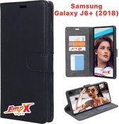 EmpX Telefoonhoesje - Book Case - Geschikt Voor Samsung Galaxy J6+ (2018) - Zwart