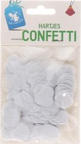 Verpakking hartjes confetti | wit | papier | 2x ca. 100 stuks
