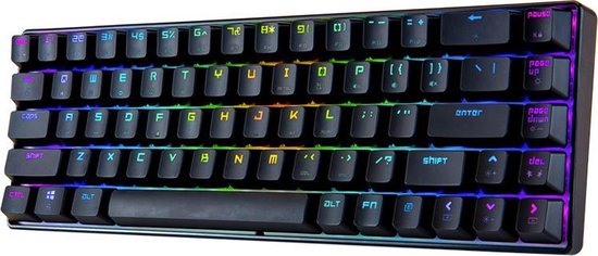 Pakito S68 – 65% Mechanisch Gaming Toetsenbord – Red Switch – USB – Mechanical Gaming Keyboard – Zwart